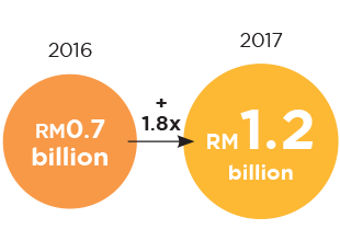 2016 Approximately 275 million, 2017 Approximately 350 million